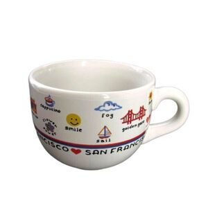 San Francisco Souvenir Coffee Mug Cup Flower Power Cable Car Peace Love Hippie